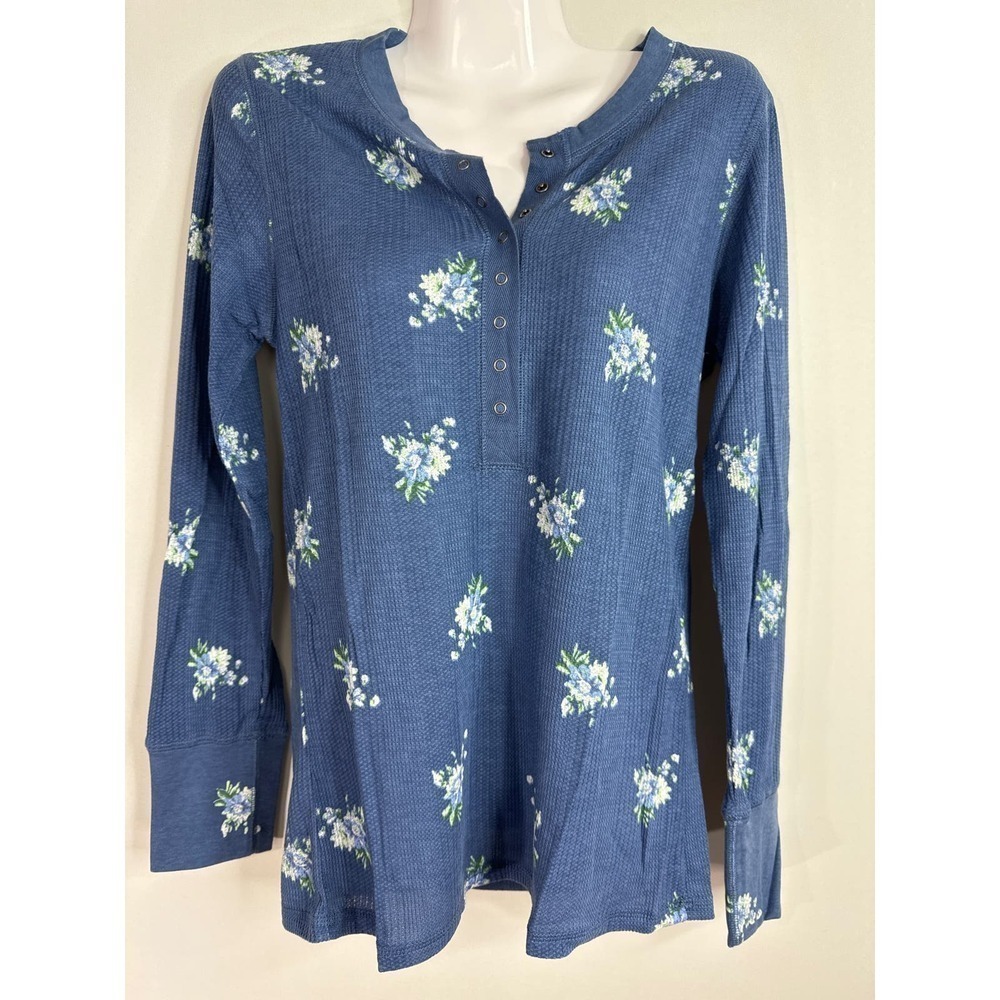 Offline By Aerie‎ Women’s Floral Long Sleeve Henley Top Medium NWT